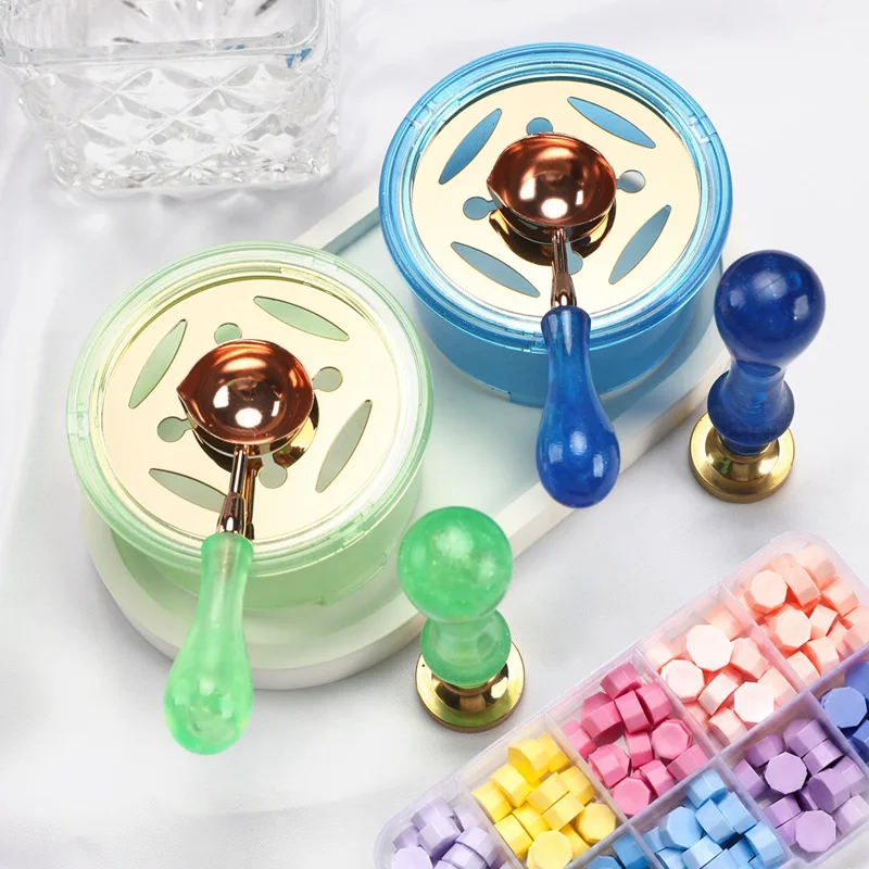 Wax Seal Stamp Set - 2개/세트 왁스 씰 스탬프 세트, 투명