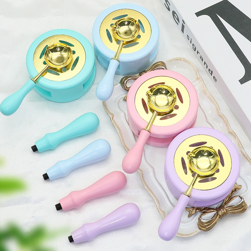 Wax Seal Stamp Set - 왁스 씰 용해기 키트, 나무로 된