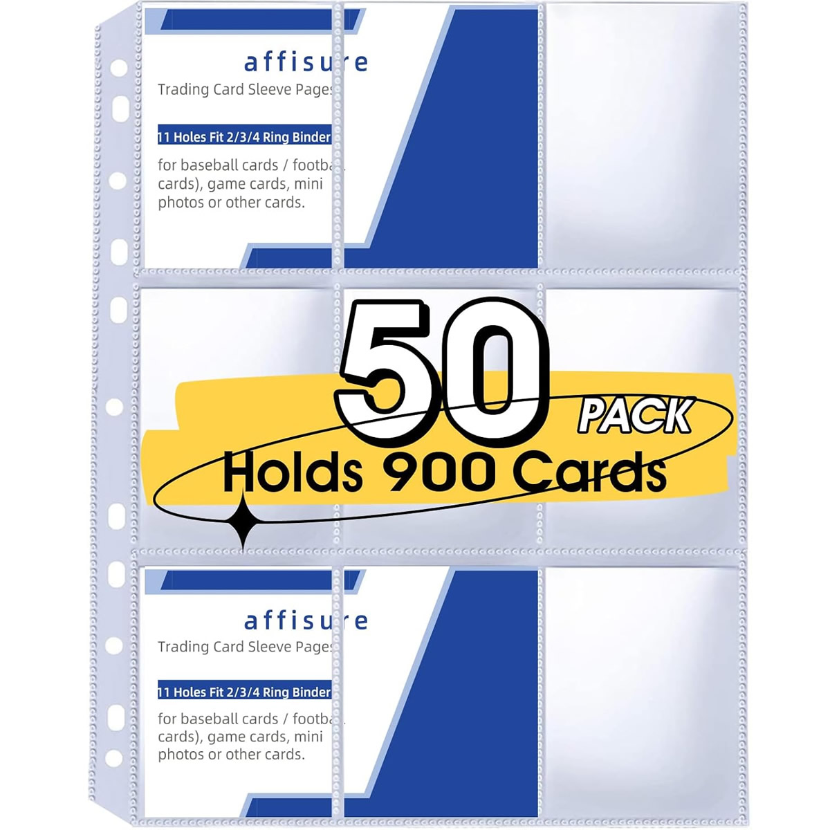 Card Index Box - 50팩 9포켓 카드 슬리브 900장 수납