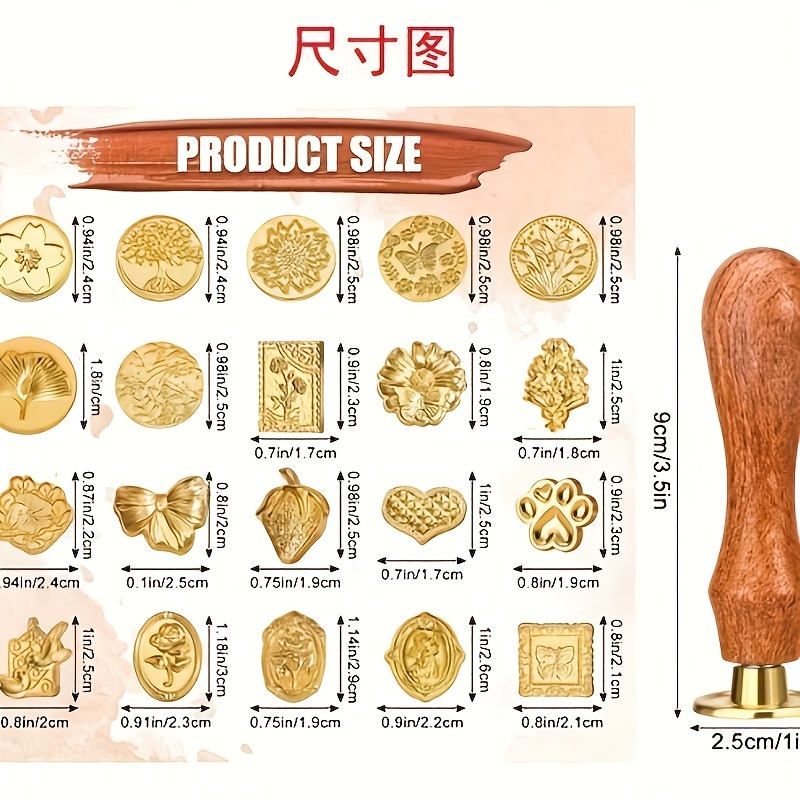 다양한 스타일의 21피스 왁스 스탬프 세트, 레트로 클 - Wax Seal Stamp Set 리뷰 및 가격